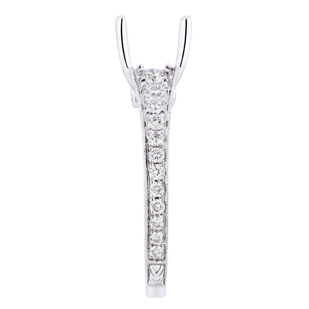 Solitair Diamond Band engagement ring Mount