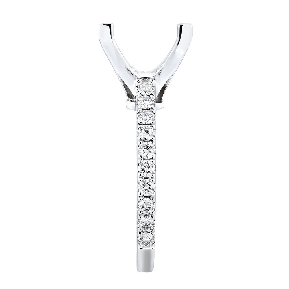 Solitair Diamond Band engagement ring Mount