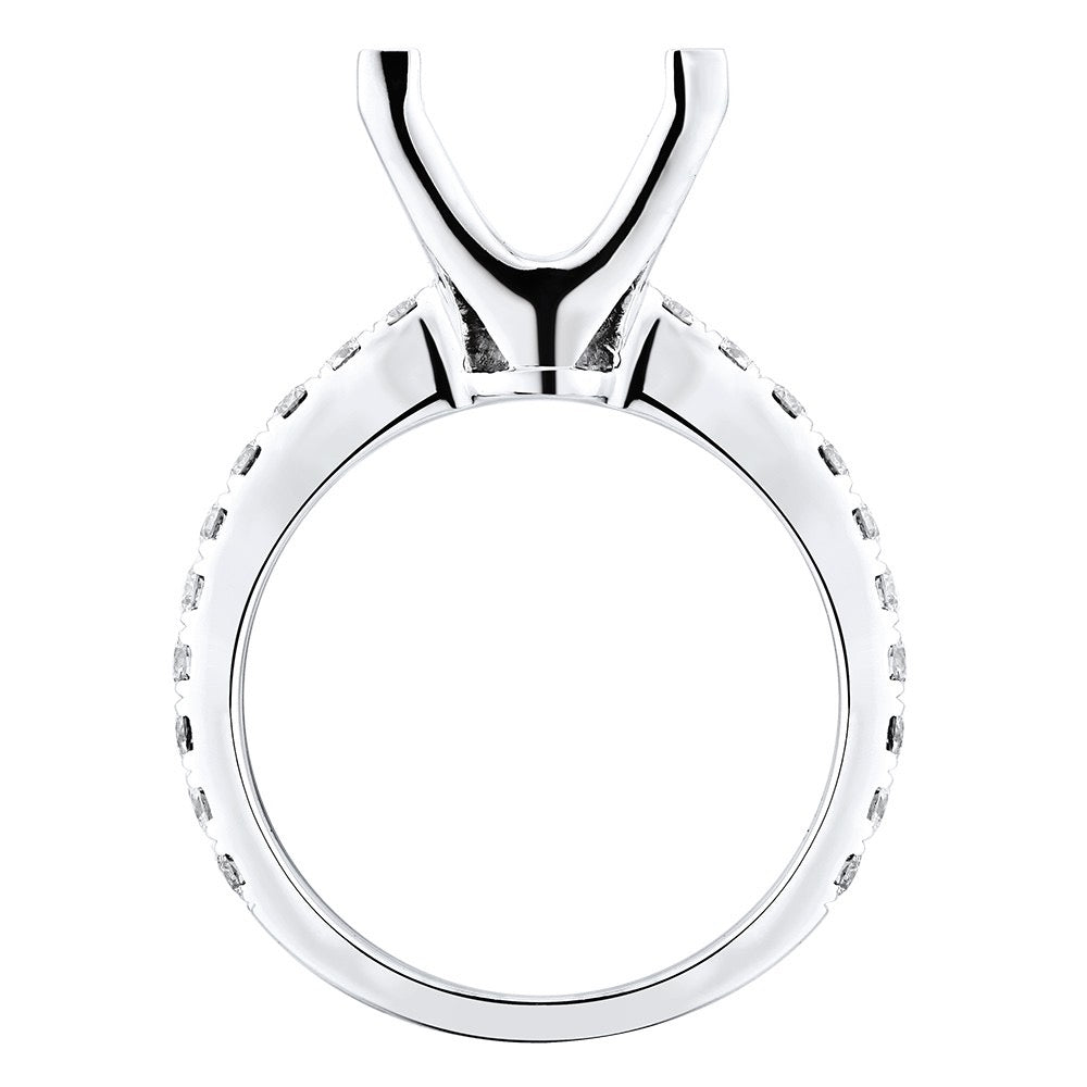 Solitair Diamond Band engagement ring Mount