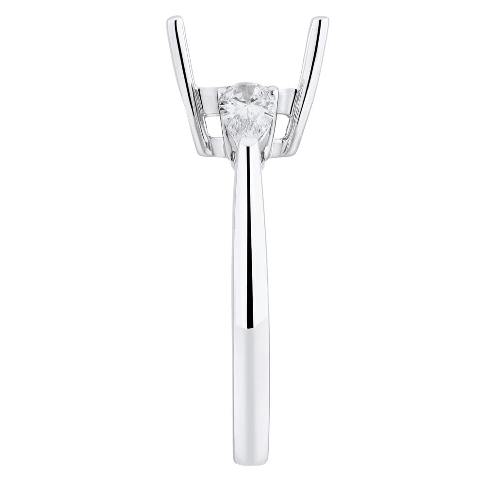 Solitair Diamond three stones engagement ring Mount