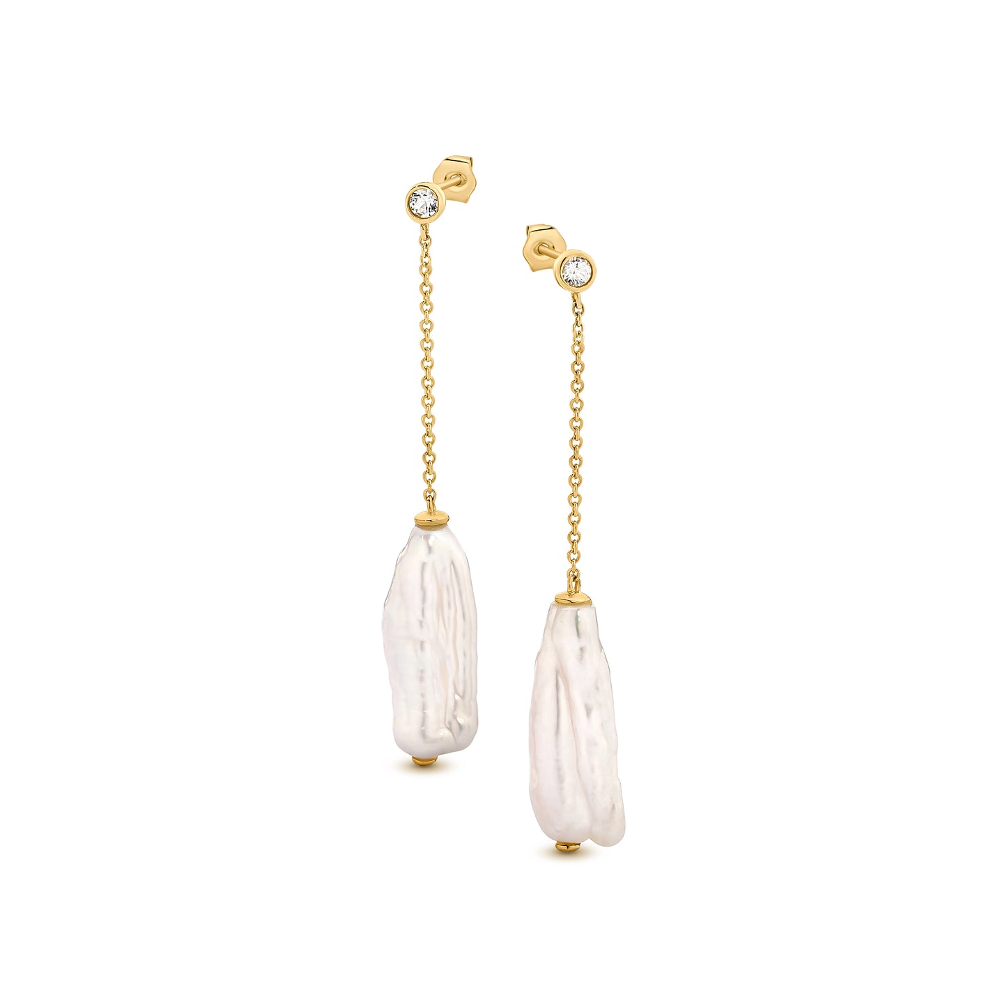 LOUISA EARRINGS - FWP white topaz stud earrings in Sydney