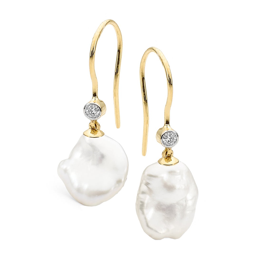 ELSIE EARRINGS-FWP hook diamond earrings in Australia