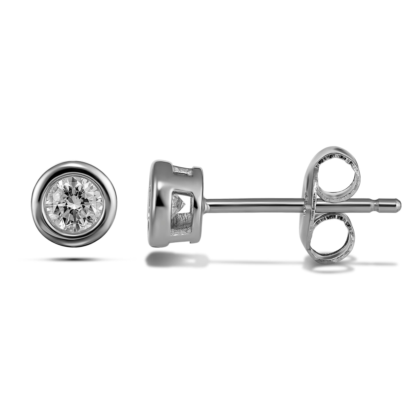 9KWG LG Bezel set Earring in Australia
