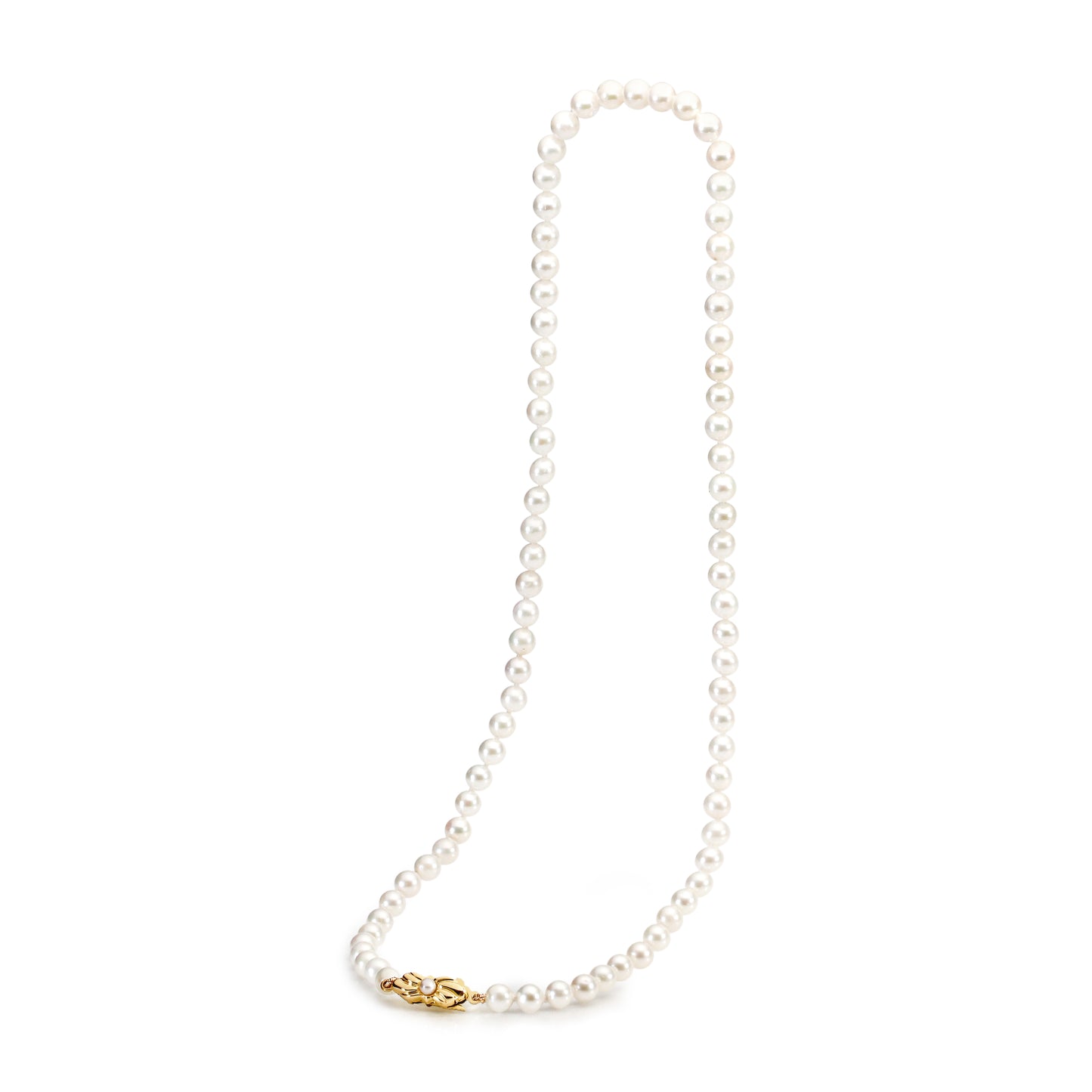 GEISHA NECKLACE - Japanese Akoya N'lace Vintage style 9ct yg pearl