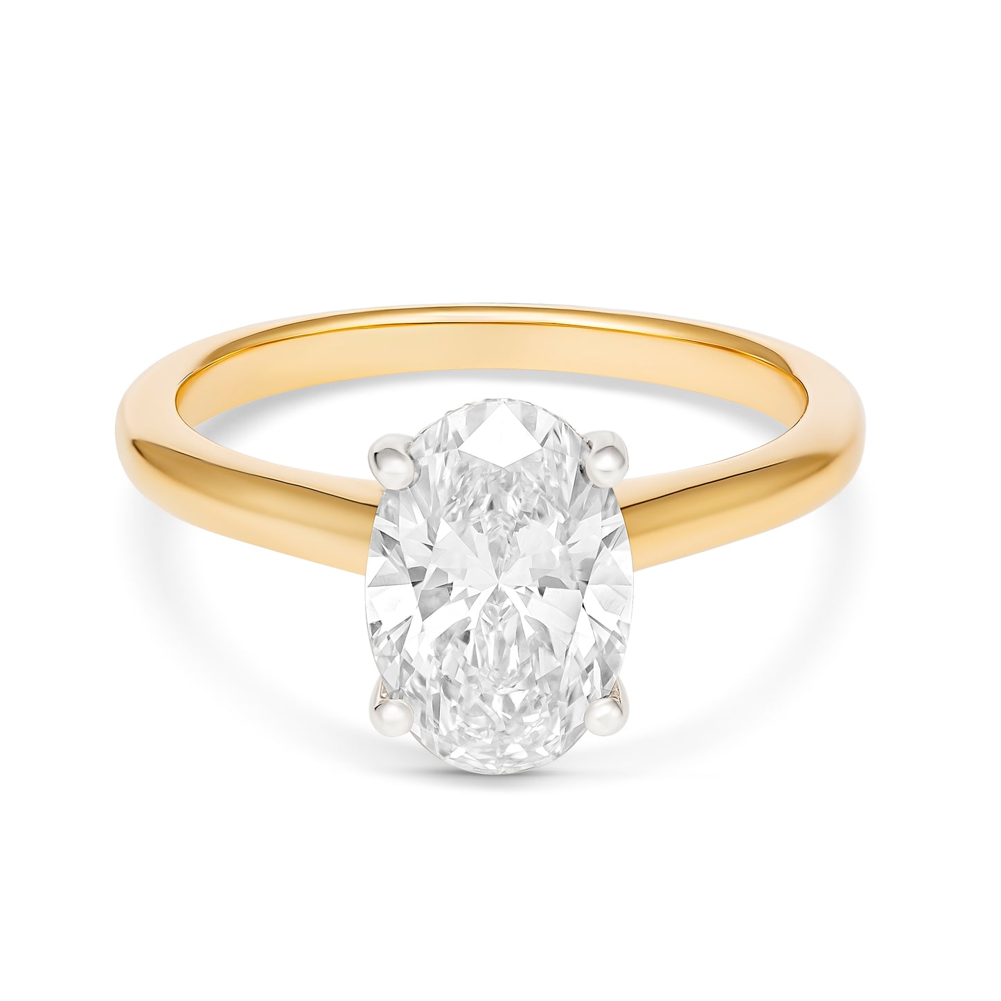 9KWG Oval Cut Solitaire Engagement Ring in Australia