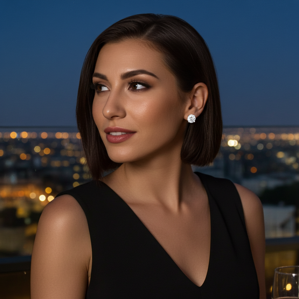 18KWG LG Studs Earring in Australia