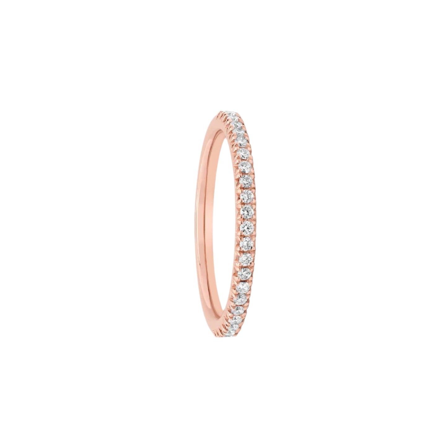 Flush Fit Pave Wedding Ring