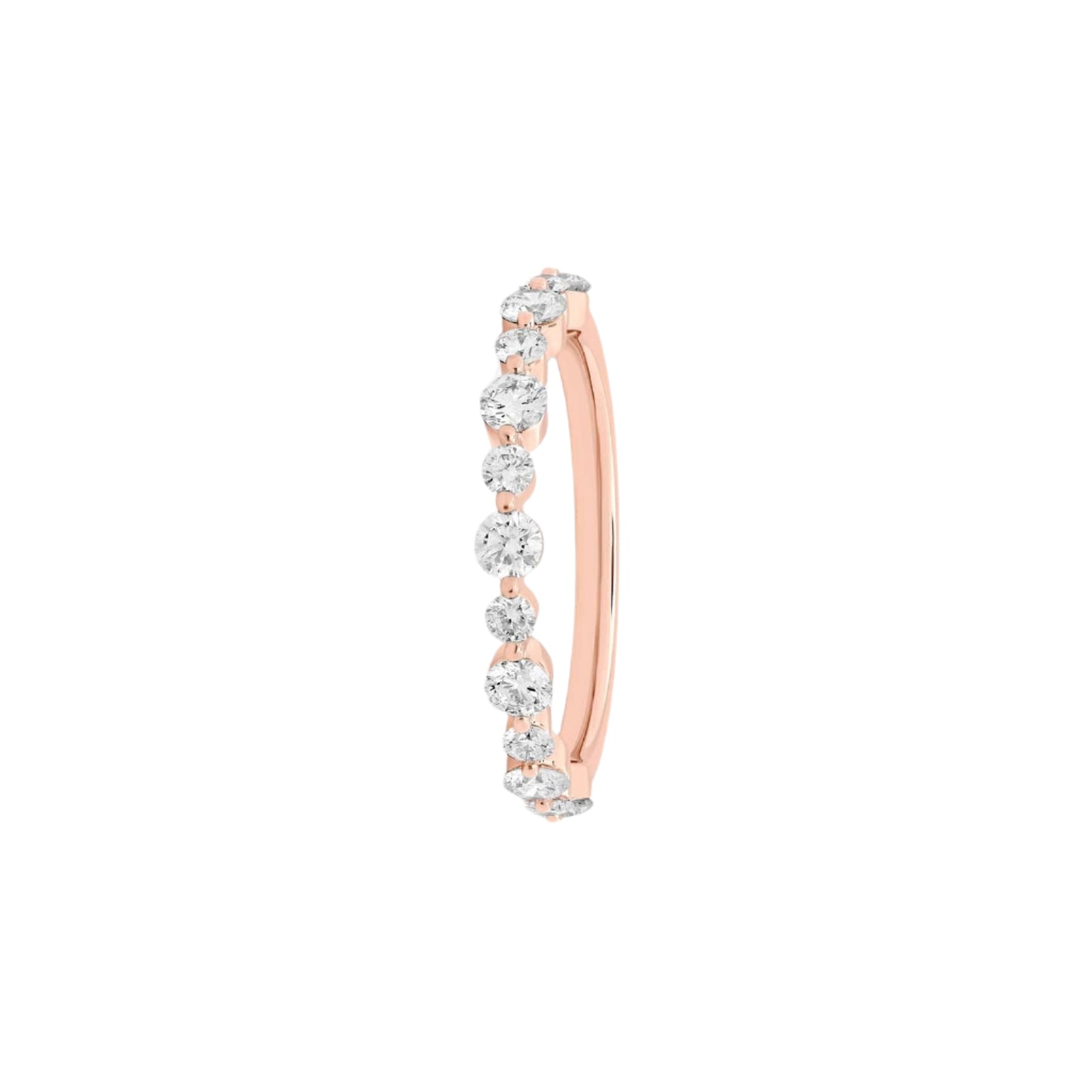 Shared Prong Alternating Diamond Ring