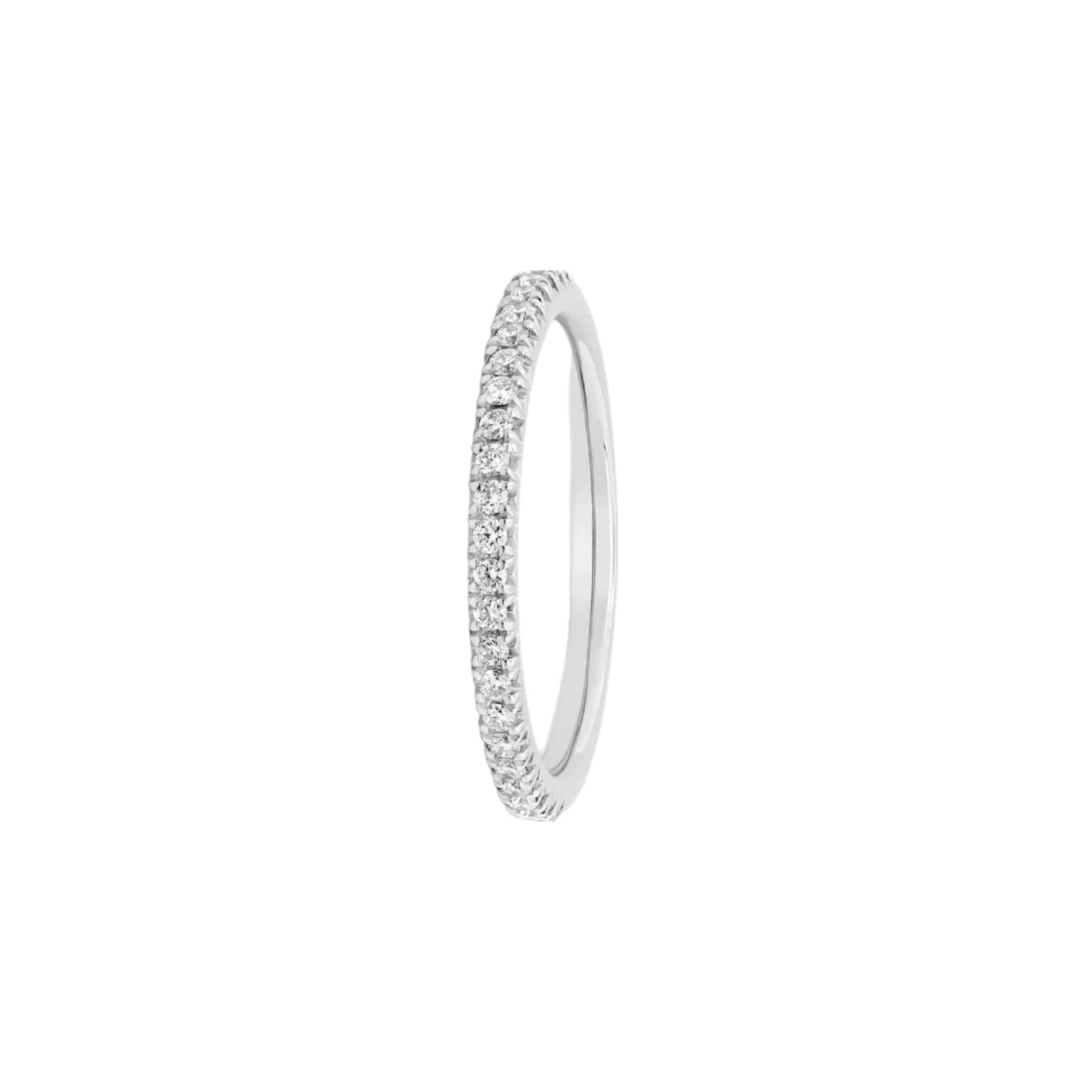 Flush Fit Pave Wedding Ring