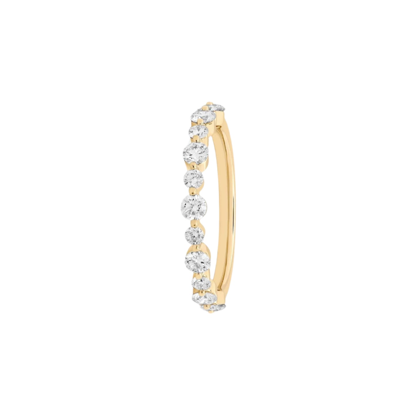 Shared Prong Alternating Diamond Ring