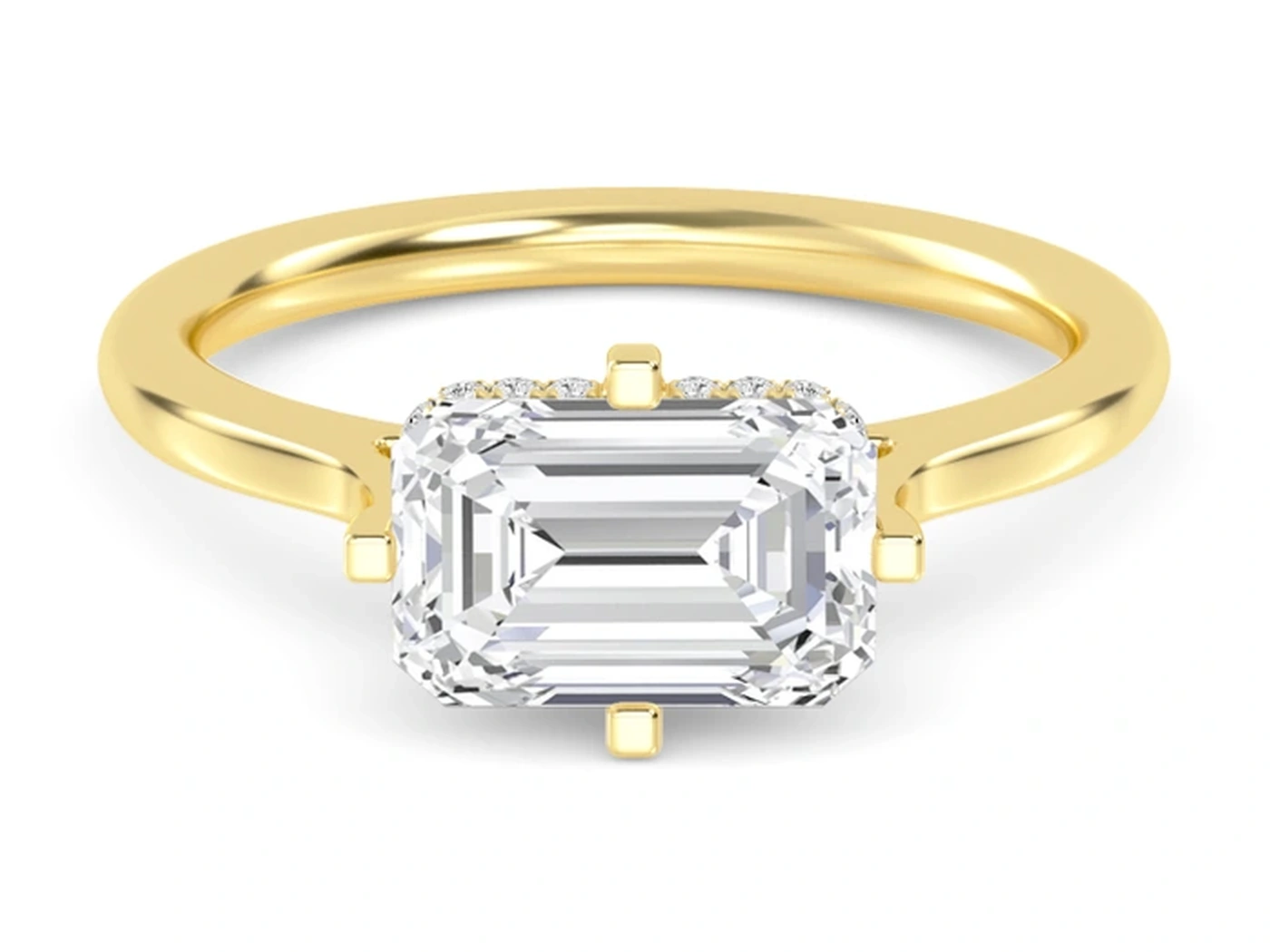 Geometric engagement ring inspiration for a custom east-west design