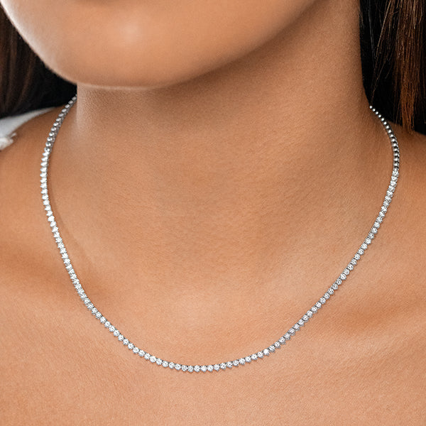 14K Gold Tennis Necklace