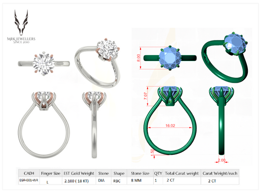 9KWG SOLITAIRE ENGAGEMENT RING in Australia