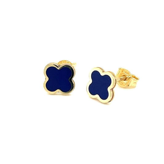 9KYG Lapis Stud Earring