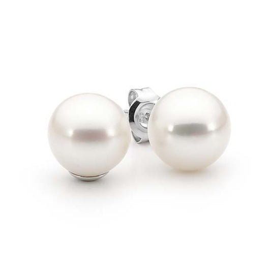 CLAIRE STUDS-S/S white round 6-6.5mm FWP studs
