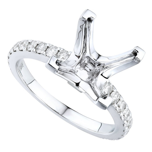 Solitair Diamond Band engagement ring Mount