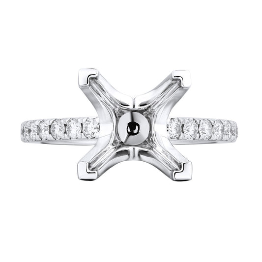 Solitair Diamond Band engagement ring Mount