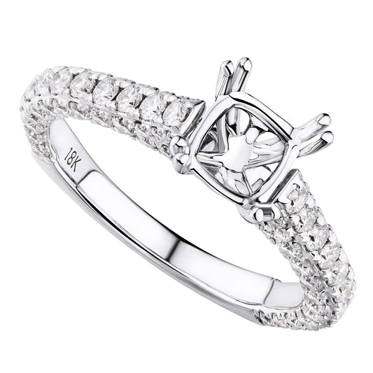 Solitair Diamond Band engagement ring Mount