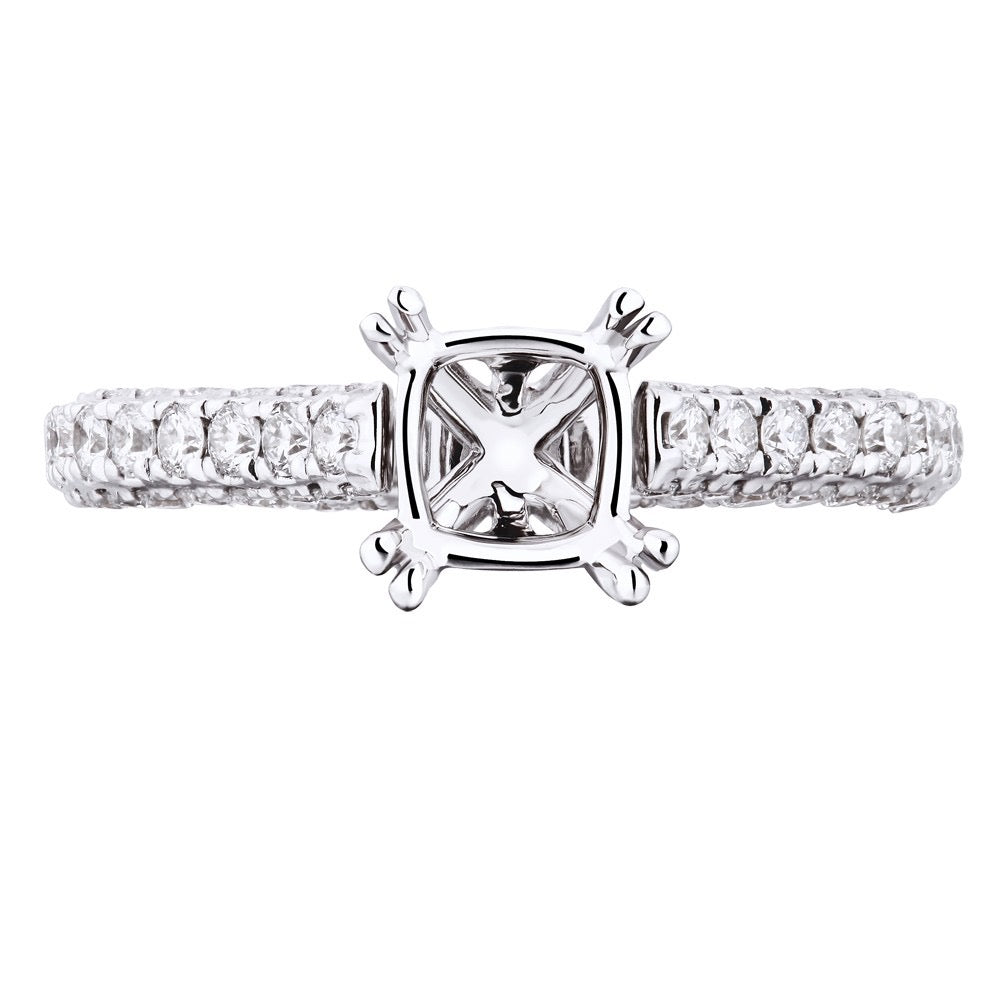 Solitair Diamond Band engagement ring Mount