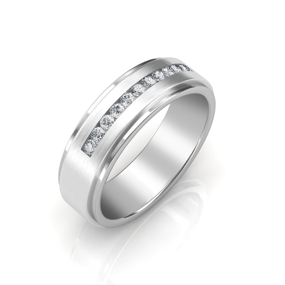 Custom Diamond Gents wedding band jewellery shop
