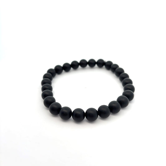 UNDERSTATED AIDEN BRACELET-Black Agate elastic bracelet