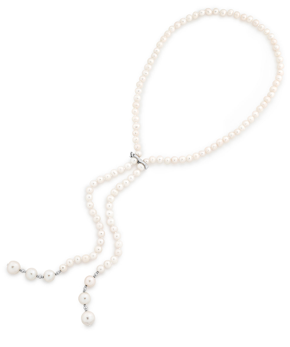 HENRIETTA STRAND-White FWP necklace