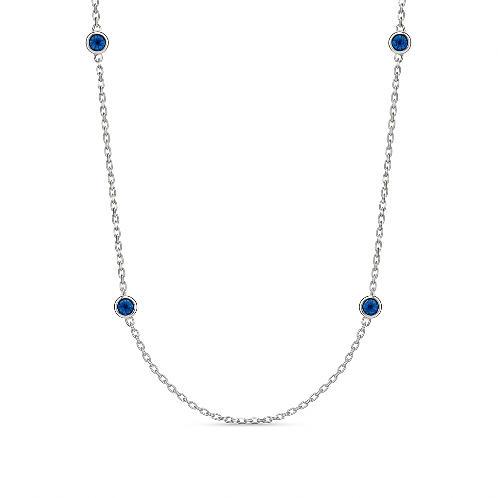 9KWG Sapphire Necklace