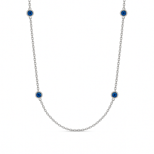 9KWG Sapphire Necklace
