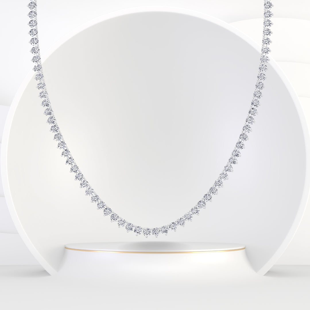 14K Gold Tennis Necklace