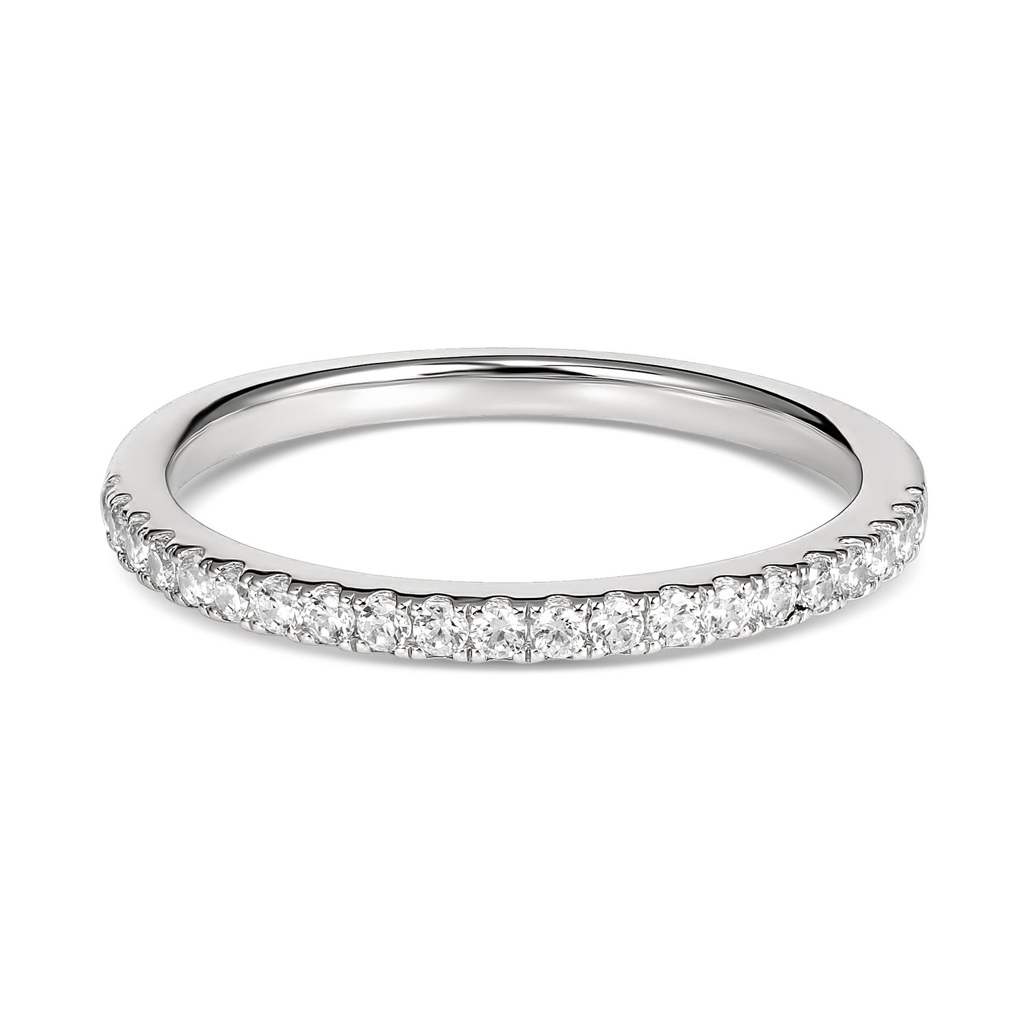 9KWG Claw Set Wedding Band