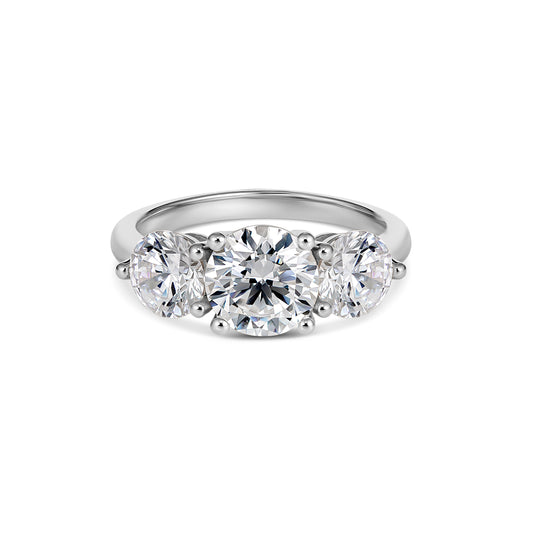 9KWG Trilogy Engagement Ring