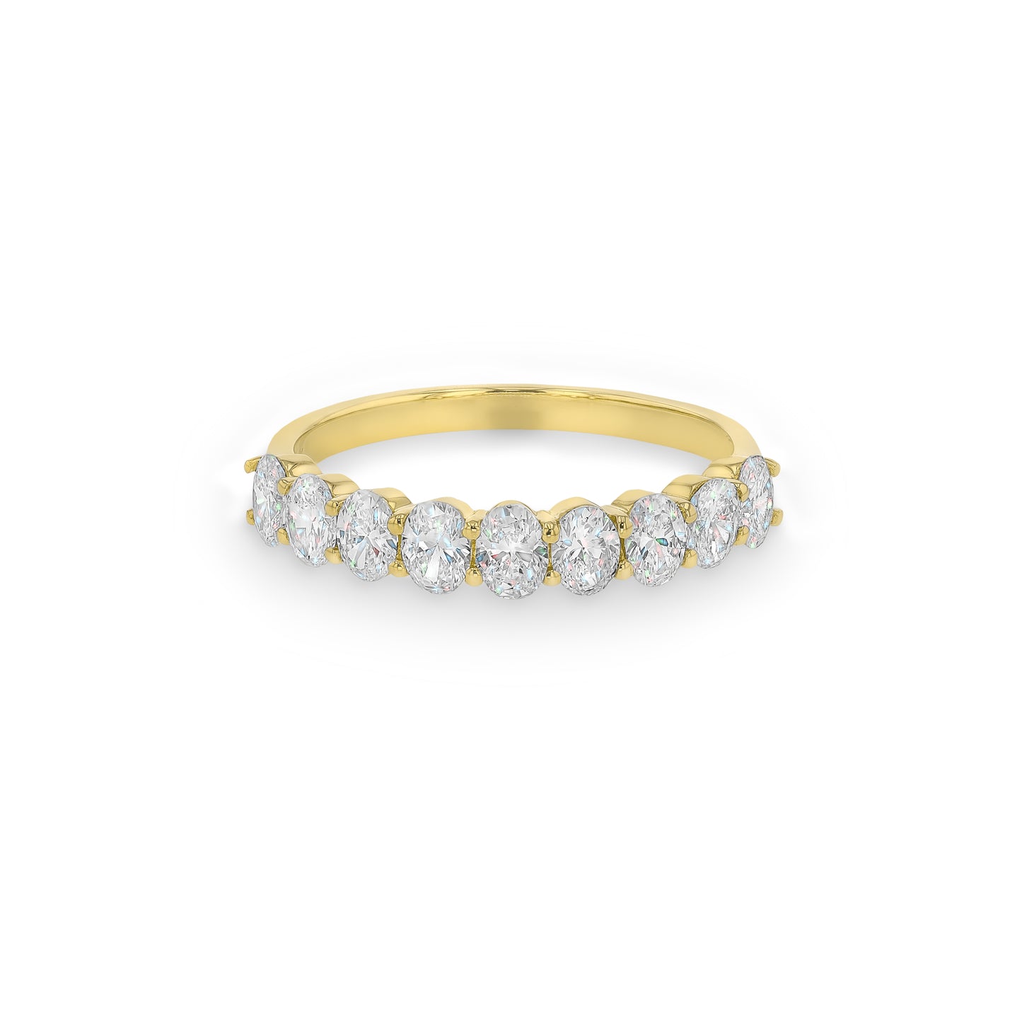 9KWG Oval Shape Wedding Band Ring in Australia