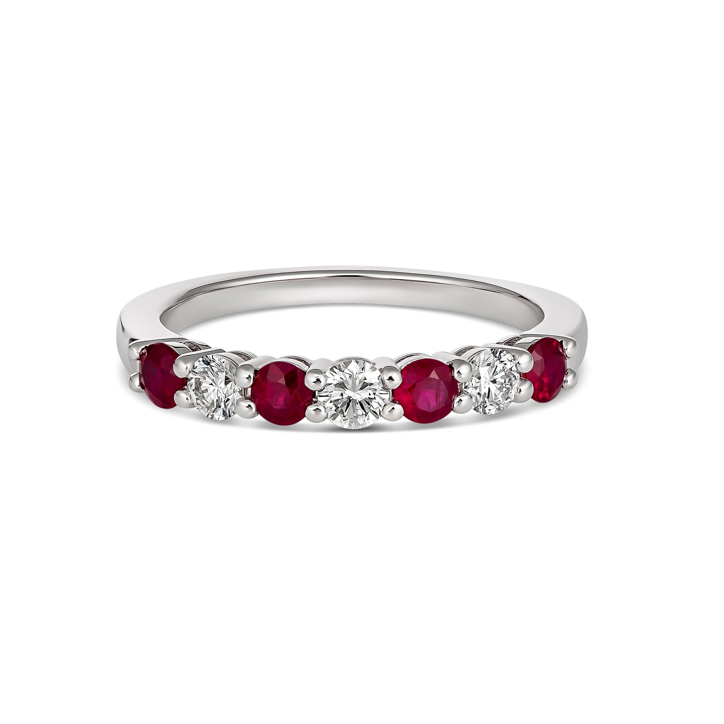 18KWG Diamond Ruby Ring