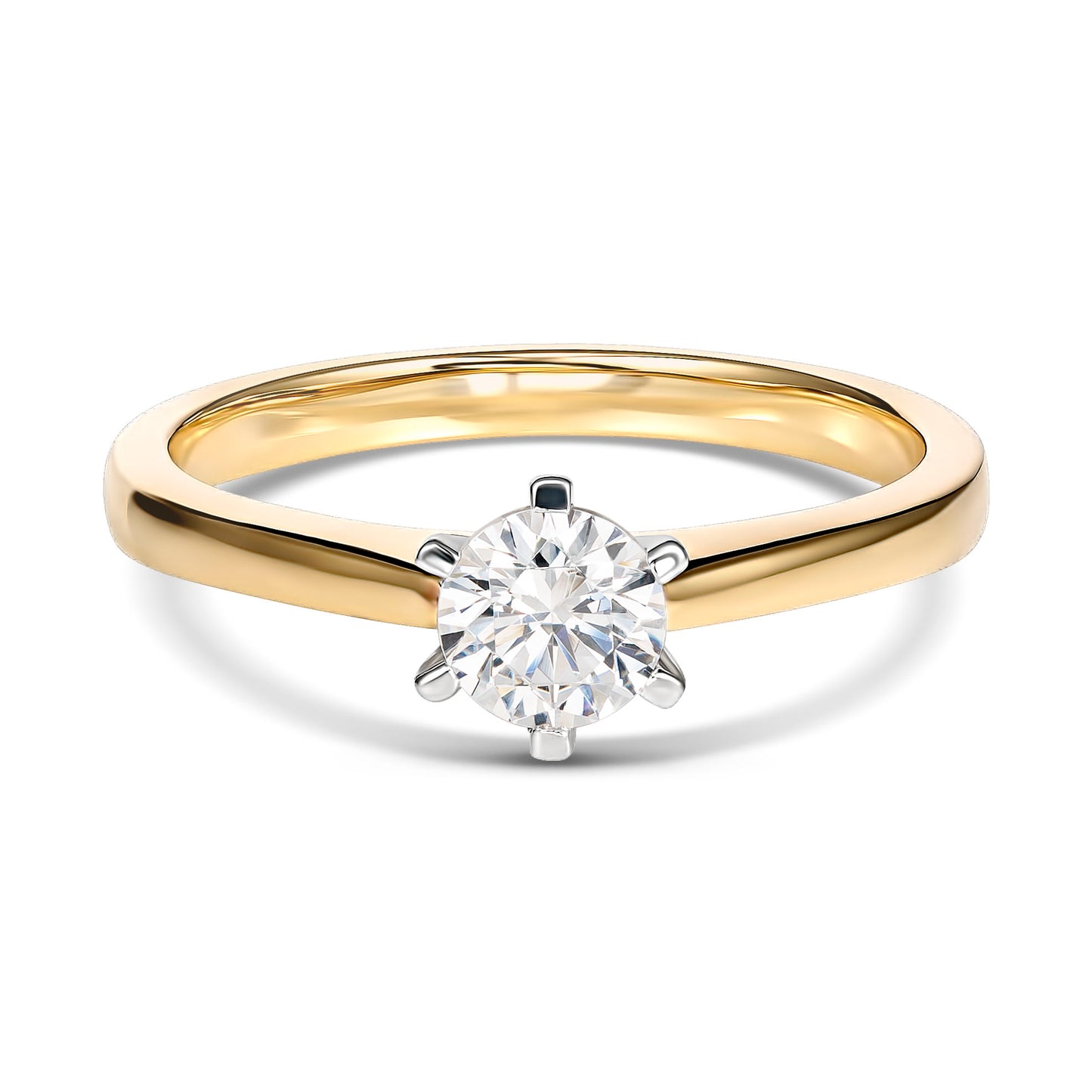 9KYG 6 CLAW SOLITAIRE ENGAGEMENT RING