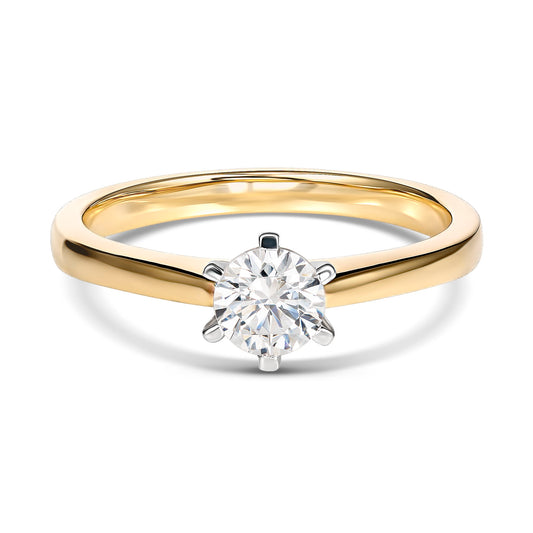 9KYG 6 CLAW SOLITAIRE ENGAGEMENT RING