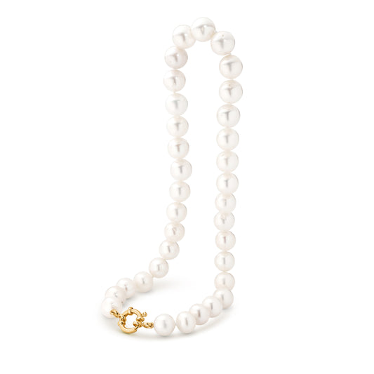 PENELOPE NECKLACE - White near rnd FWP 9ct yg bolt ring