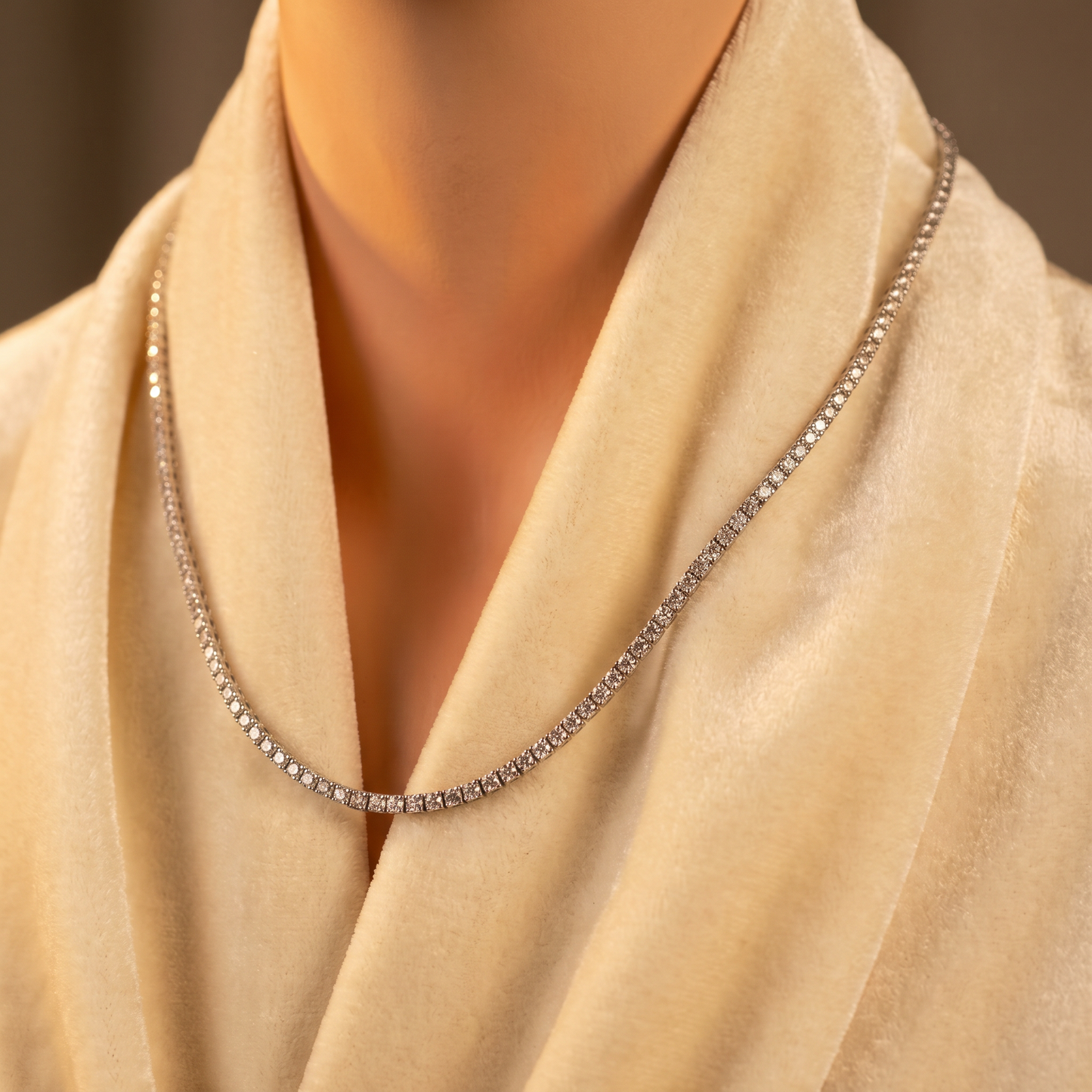9K Gold Tennis Necklace