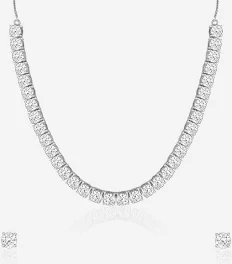14K Gold Tennis Necklace
