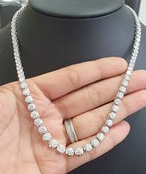 9K Gold Tennis Necklace