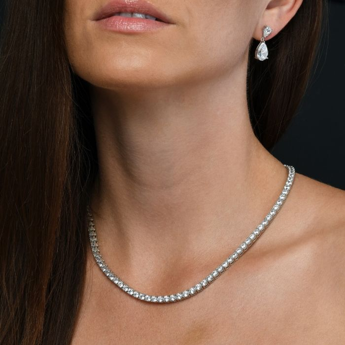 14K Gold Tennis Necklace