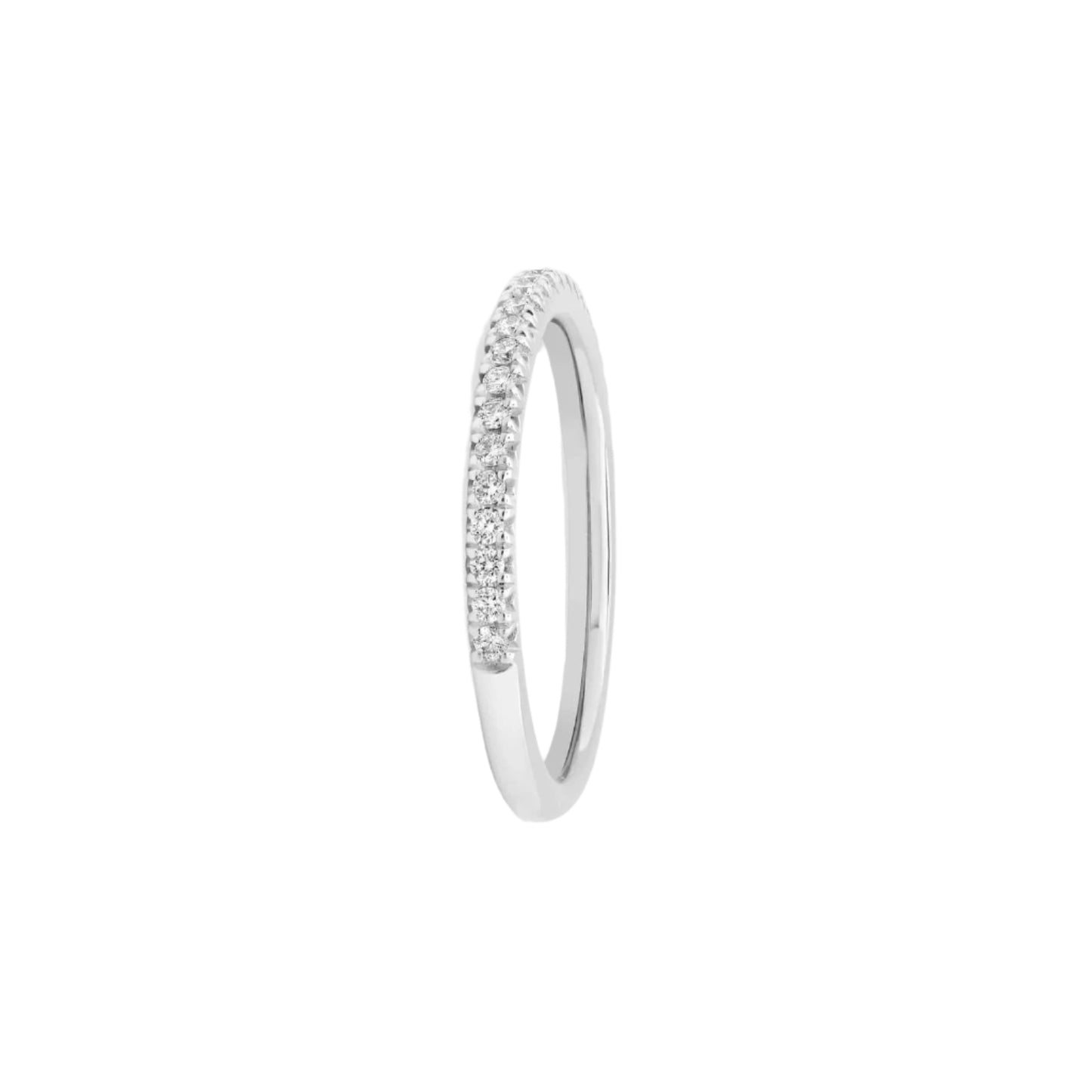 Flush Fit Pave Wedding Ring