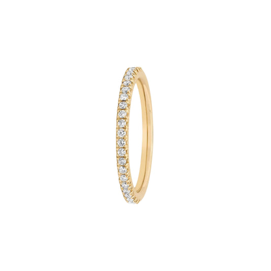 Flush Fit Pave Wedding Ring