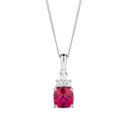 Ruby Diamond Pendant