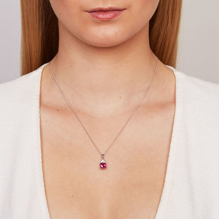 Ruby Diamond Pendant