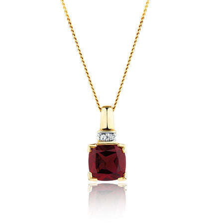 Diamond Garnet pendant