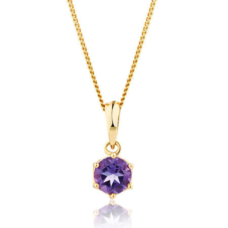 Amethyst diamond pendant