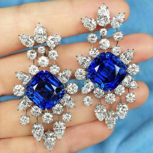 Diamond Sapphire Earring