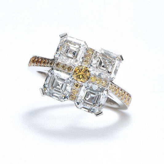 Fancy Diamond Sapphire Ring